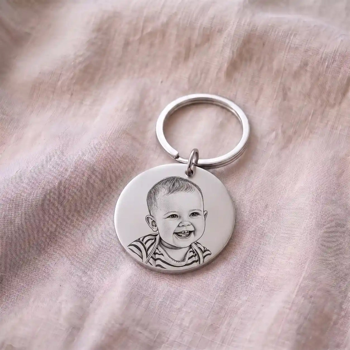Portachiavi personalizzato con foto incisa