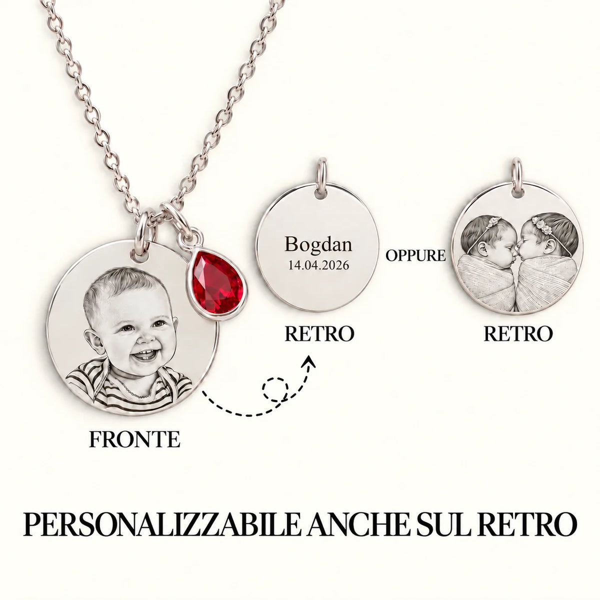 Incisione sul fronte e sul retro